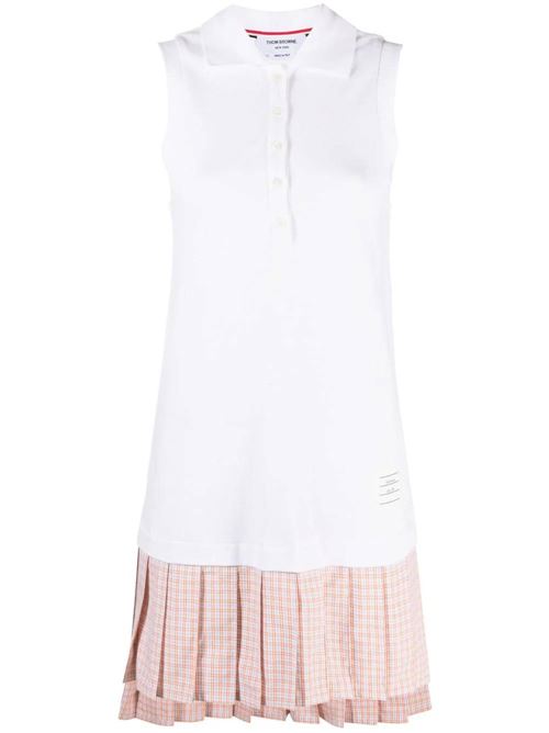 Pleated-panel polo dress Thom Browne | FJD107A00050100